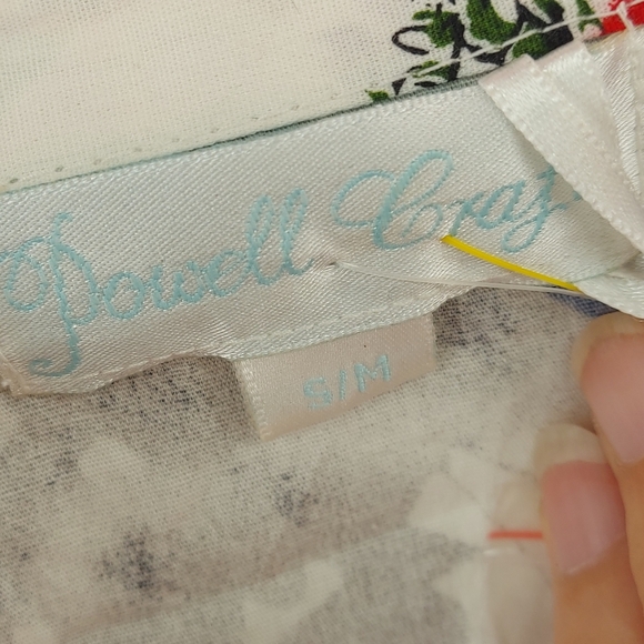 Powell Craft Floral Floral Cotron Pajama Top Size Small/Medium - Picture 4 of 7